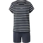 Marc O'Polo Pyjama ' Mix N Match ' navy / wit