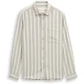 Tom Tailor Overhemd grijs / wit