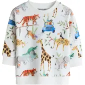 Next Sweatshirt blauw / geel / oranje / wit