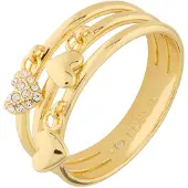 Fossil Ring 'Sutton' goud / transparant