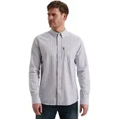 PME Legend Overhemd 'Oxford shirt with yarn-dyed stripe pattern' blauw