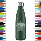 FLASKE Sea Turtle - RVS Drinkfles van 500ML- Geschikt als waterfles, thermosfles en thermoskan