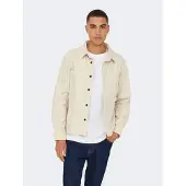 Only & Sons overshirt beige male | Maat: XXL