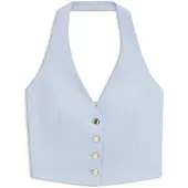 HUGO Slim-fit gilet met halterlijn
