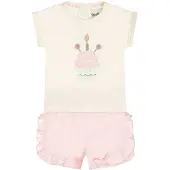 Dirkje Meisjes Kledingset - Soft pink