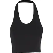 Urban Classics - Basic Neckholder Jersey Crop top - 3XL - Zwart