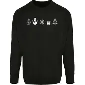 Merchcode Shirt 'Christmas' zwart / wit