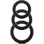 Shots toys - Silicone Love Wheel - 3 Cockringen - 3 Maten - Zwart