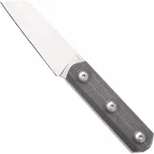 Straight Line Erny ER-T Erny Stonewashed M390, Titanium, vaststaand mes