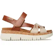 Pikolinos Sandalen met riem 'Palma' cognac / wit