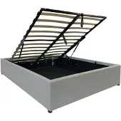 CALICOSY Kopie van opbergbed 140x190 cm met grijze stof romy