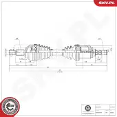 ESEN SKV 40SKV049 Aandrijfas