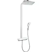 Hansgrohe Raindance E opbouw regendouche waterbesparend met planchet chroom/wit