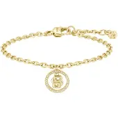BOSS Goudkleurige armband met Double B-monogram-bedel