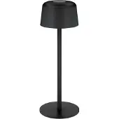 Goobay LED-tafellamp | 25 cm hoog | warm wit | dimbaar | oplaadbaar (USB-C) | zwart | IP44