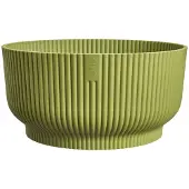 Elho Vibes Fold Bowl 25 - Plantenschaal voor Binnen - 100% Gerecycled Plastic - Ø 24.9 x H 12.1 cm - Varengroen