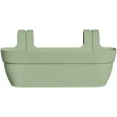 Elho Vibia Campana Easy Hanger XL 58 - Plantenbak voor Balkon - Balkonbak - 100% Gerecycled Plastic - L56 x B26.8 x H23.7 cm - Pistachegroen
