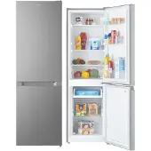 Inventum KV1500S Low Frost energiezuinige koel-vriescombinatie - 150 cm hoog - 174 liter - Energielabel D - Vrijstaand - Zilver