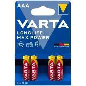 Varta Longlife Max Power AAA Blister 4 stuks