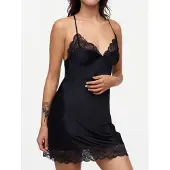 Chantelle Slipdress Midnight Flowers | Maat: L | Kleur: Black