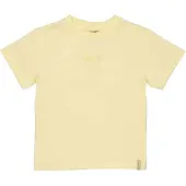 LEVV Little T-shirt met backprint lichtgeel Jongens Stretchkatoen Ronde hals - maat 116