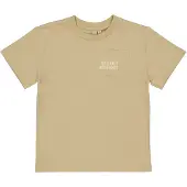 LEVV Little T-shirt met backprint zand Beige Jongens Katoen Ronde hals - maat 122
