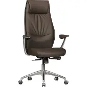 Amstyle Bureaustoel echt leer bruin 58 cm breed