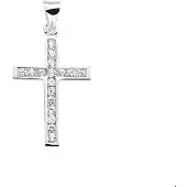 The Jewelry Collection Zilveren Hanger kruis zirkonia 1005480