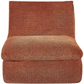 Vente-unique Fauteuil in terracotta textuurstof LOLEVA