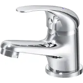 AM.PM Éénhendel wastafelmengkraan, chromen badkraan voor wastafel, hoogte 122mm, éénhendelmengkraan voor badkamer