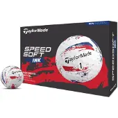 TaylorMade SpeedSoft Ink Golfballen 2026 - Blue Red - 12-Stuks
