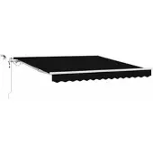 vidaXL Uitschuifbare luifel Zwart 300 x 250 cm Polyester