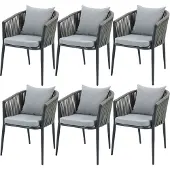 Axi Faye Stoelen Antraciet – Set 6 stuks
