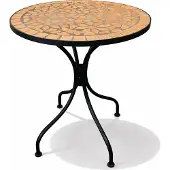 Mojawo Mozaïek bijzettafeltje, bistrotafeltje, tuintafel, balkontafel, diameter 60 cm, terracotta