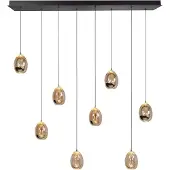 Highlight Hanglamp Golden Egg 8 lichts L 115 x B 18 cm amber-zwart