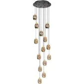 Highlight Hanglamp Golden Egg Zwart 14 Lichts