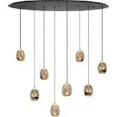 Highlight Hanglamp Golden Egg 8-lichts Ovaal