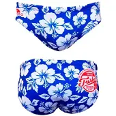 Turbo Classic Hibis Swimming Brief Blauw S Man
