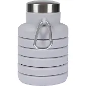 Trespass Vavo opvouwbare silicone waterfles (Platina)