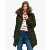 Superdry Wintermantel 'Fuji' olijfgroen