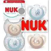 Nuk First Choice Fopspeen – Siliconen – Beer / Zeepaardje - 2 stuks- 0-6 maanden