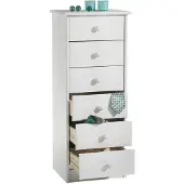 Idimex Commode RONDO, massief grenen, wit gelakt
