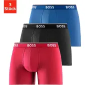 BOSS Heren Set van 3 logoboxers zwart, blauw, rood (M), Homewear, Katoen 50475282