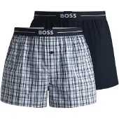 BOSS Boxershorts 'Nos' lichtblauw / donkerblauw / wit