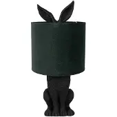 Clayre & Eef Tafellamp Konijn Ø 20x43 cm Zwart Groen Kunststof