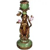 Kersten Kandelaar - Aap - Multi kleuren - Maten 10x10x26cm - Monky - Binnen - Cadeau - .