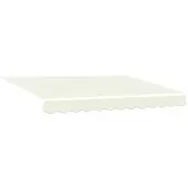 vidaXL Vervangingsdoek voor zonnescherm Crèmekleurig 280 x 195 cm