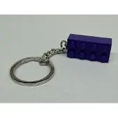 LEGO Classic Sleutelhanger Steen 2x4 Paars
