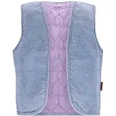 B.NOSY gilet light blue denim Blauw Effen - maat 110