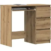 Syfax Bureau 90x45x76 cm bewerkt hout artisanaal eikenkleur